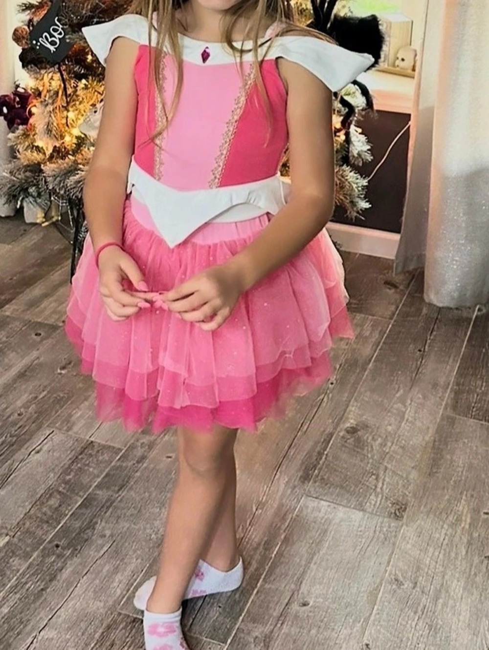Disney Princess Sleeping Beauty Aurora Tutu Dress Pink & White